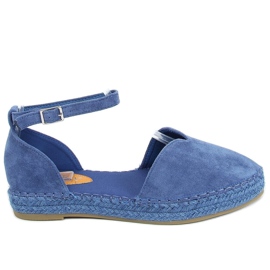 Blå espadriller med et snit 1219 Blå