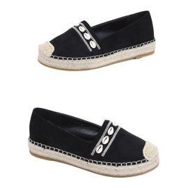 Sort Espadrilles med skaller 6771 Sort