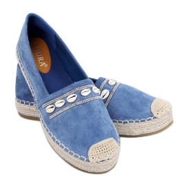 Blå Espadriller med skaller 6771 Blå