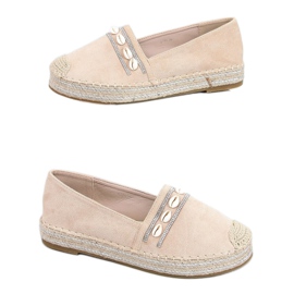 Beige Espadrilles med skaller 6771 Beige
