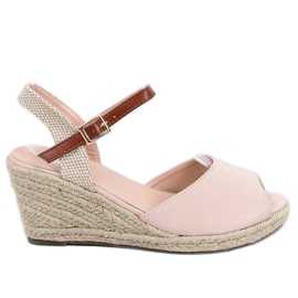 Åben tå espadrilles beige 77-207 nøgen brun