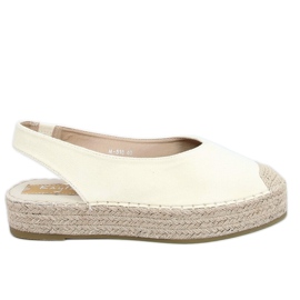 Gule Espadriller med åbne hæle, gul M-518 Gul