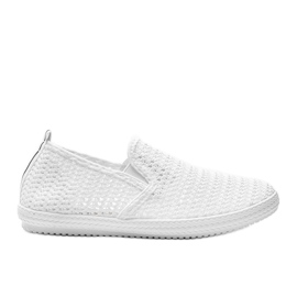 Mallorys hvide åbnede sneakers