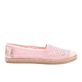 Mandys pink stof espadriller lyserød