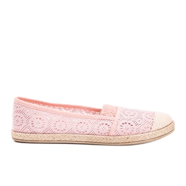 Laney pink espadriller i stof lyserød