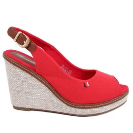Røde kile sandaler BL-71 Rød