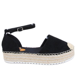 Espadrilles sorte sandaler 2138 Sort