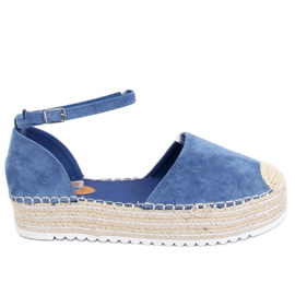 Espadrilles, blå sandaler 2138 Blå