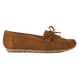 Diamantique Klassiske brune loafers