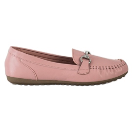 Queentina Elegante loafers med cubic zirconia lyserød