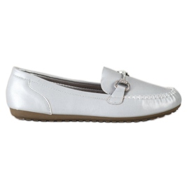Queentina Elegante loafers med cubic zirconia sølv