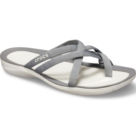 Crocs Kvinders Hjemmesko Swiftwater Webbing Flip W Lysegrå 205479 Okt.