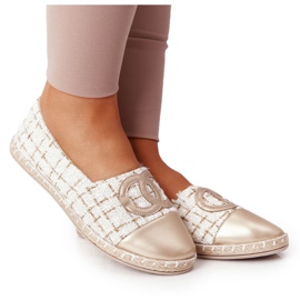 EVE Elegante kvinders guld Espadrilles Be My Love beige