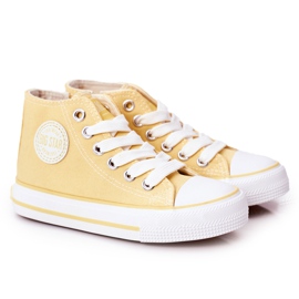 Børns høje sneakers med lynlås Big Star HH374138 Gul