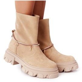 Lewski Shoes Ruskindstøvler Arbejde Lewski Sko 3006-0 Sand beige flerfarvet