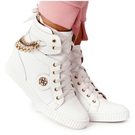 Lewski Shoes Læder Wedge Sneakers Lewski Sko 3004-0 Hvid