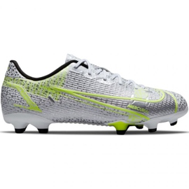 Nike Mercurial Vapor 14 Academy FG / MG Jr CV0811 107 fodboldsko grå sølv