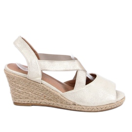 Sandaler espadriller på kiler guld 9R38 guld gylden