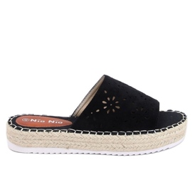 Sort åbent espadrilles 99-62A Sort