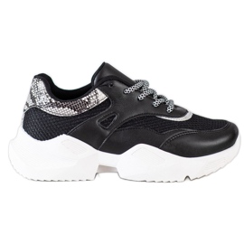 SHELOVET Sort Snake Print Sneakers