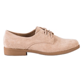 SHELOVET Klassiske snøresko beige