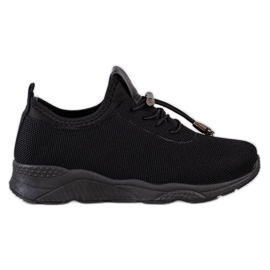 SUPER COOL Sorte tekstilsneakers
