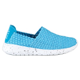 Sabatina Blå flettede slipons