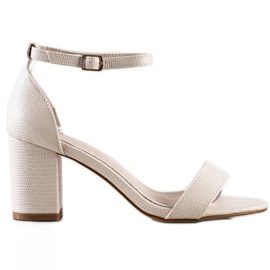 Goodin Klassiske højhælede sandaler beige