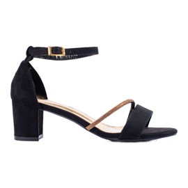 Goodin Elegante sandaler med cubic zirconia sort