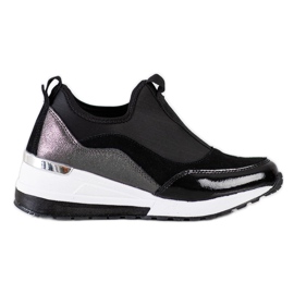 Goodin Wedge sneakers i læder sort