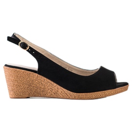 Goodin Casual wedge sandaler sort