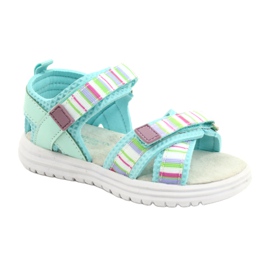 Børns sandaler læderindsats til velcro American Club RL44/21 farverig flerfarvet