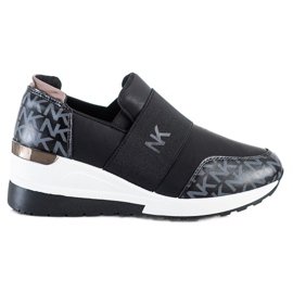SHELOVET Slip-on sorte sneakers