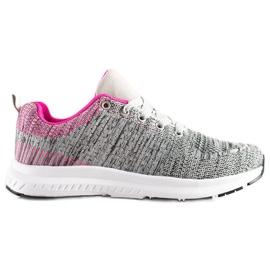 SHELOVET Lysegrå sneakers flerfarvet