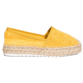 Seastar Åbent espadrilles med ruskind gul