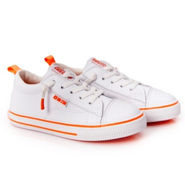 Børnes Eco-læder Sneakers Big Star HH374036 Hvid-Orange