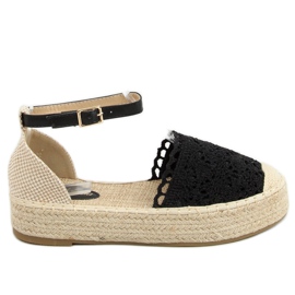Sort blonde espadrilles 888-85 Sort