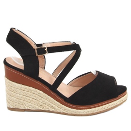 Sort FG19 Sort espadriller med åben tå