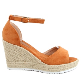 Sandaler espadrilles på kiler kamel 888-89 Camel brun