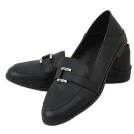 Sorte kvinders loafers 4585 Sort