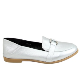 Sølv kvinders loafers 4585 sølv
