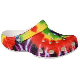 Crocs Classic Tie-Dye Graphic K Clog Jr 205451-90H flerfarvet gul