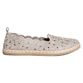 SHELOVET Espadrilles med blomstermønster beige