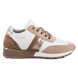 SHELOVET Casual sneakers hvid flerfarvet