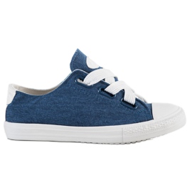SHELOVET Stilfulde bundne sneakers blå