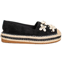 Seastar Espadrilles med skaller sort