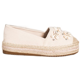 Seastar Espadrilles med skaller beige