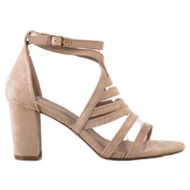 VINCEZA Sandaler med stropper beige