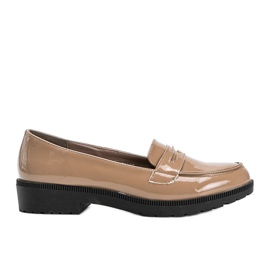 Beige lakerede Sis loafers