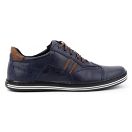 Polbut Herresko 1801 marineblå nubuck / kamel